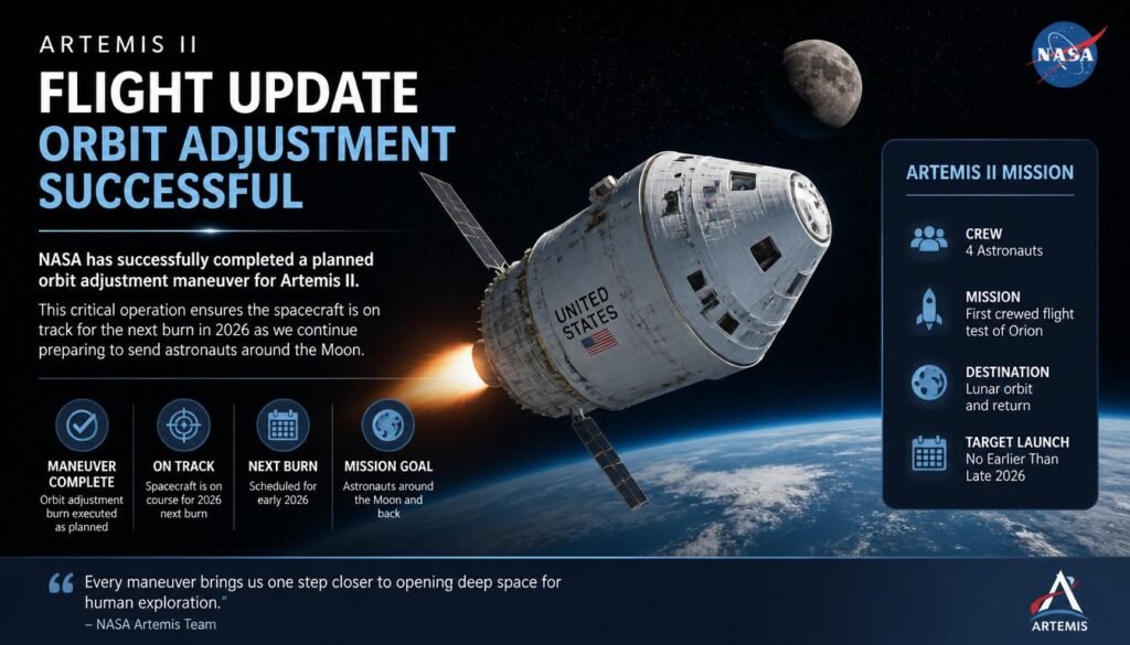 NASA,Orbit.Artemis II,Burn